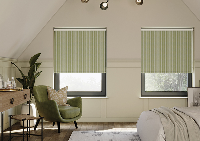 Form Striped, Olive Green - Roller Blind - Image 3